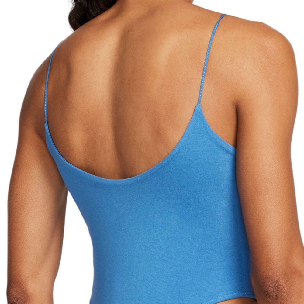 🆕Nike Sportswear Chill Knit Blue Cami Bodysuit - Picture 2 of 13